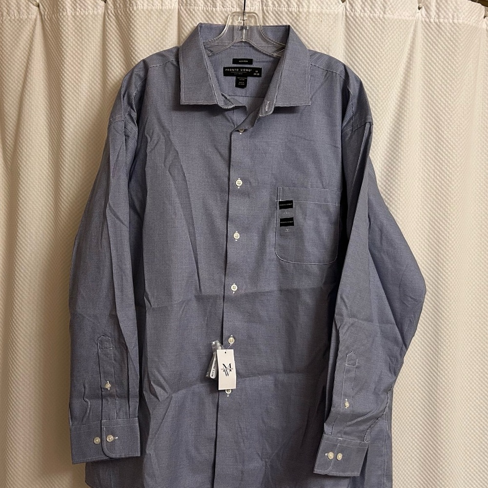 Pronto Uomo 19 34/35 long sleeve dress shirt new
